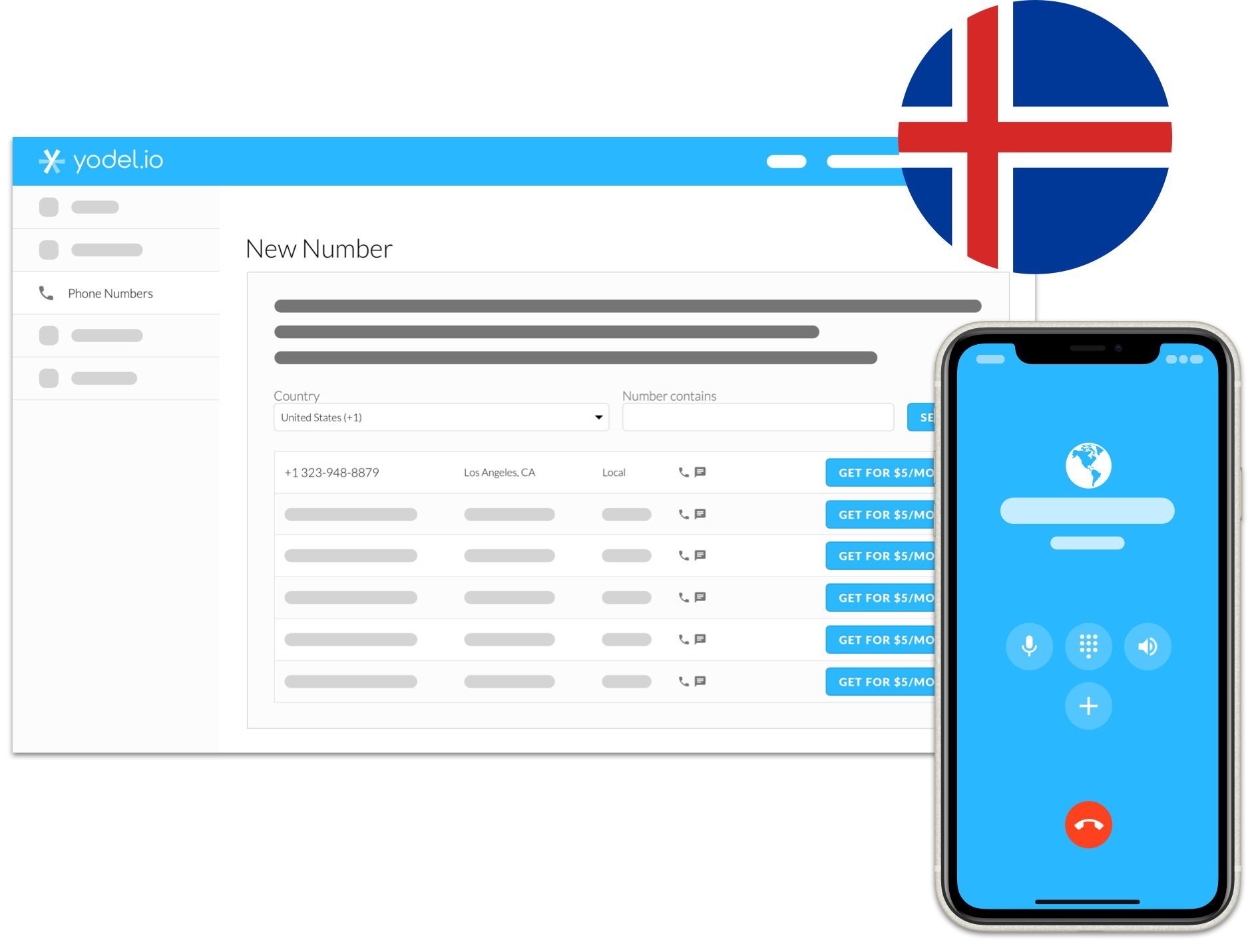 Virtual Number Iceland — Get An **Icelandic Virtual Phone Number** with Yodel