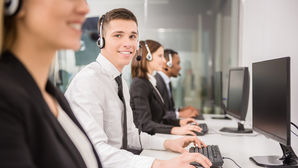 A call center with multiple agents